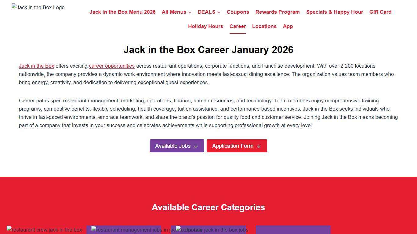 Jack in the Box Career Opportunities [January 2026]