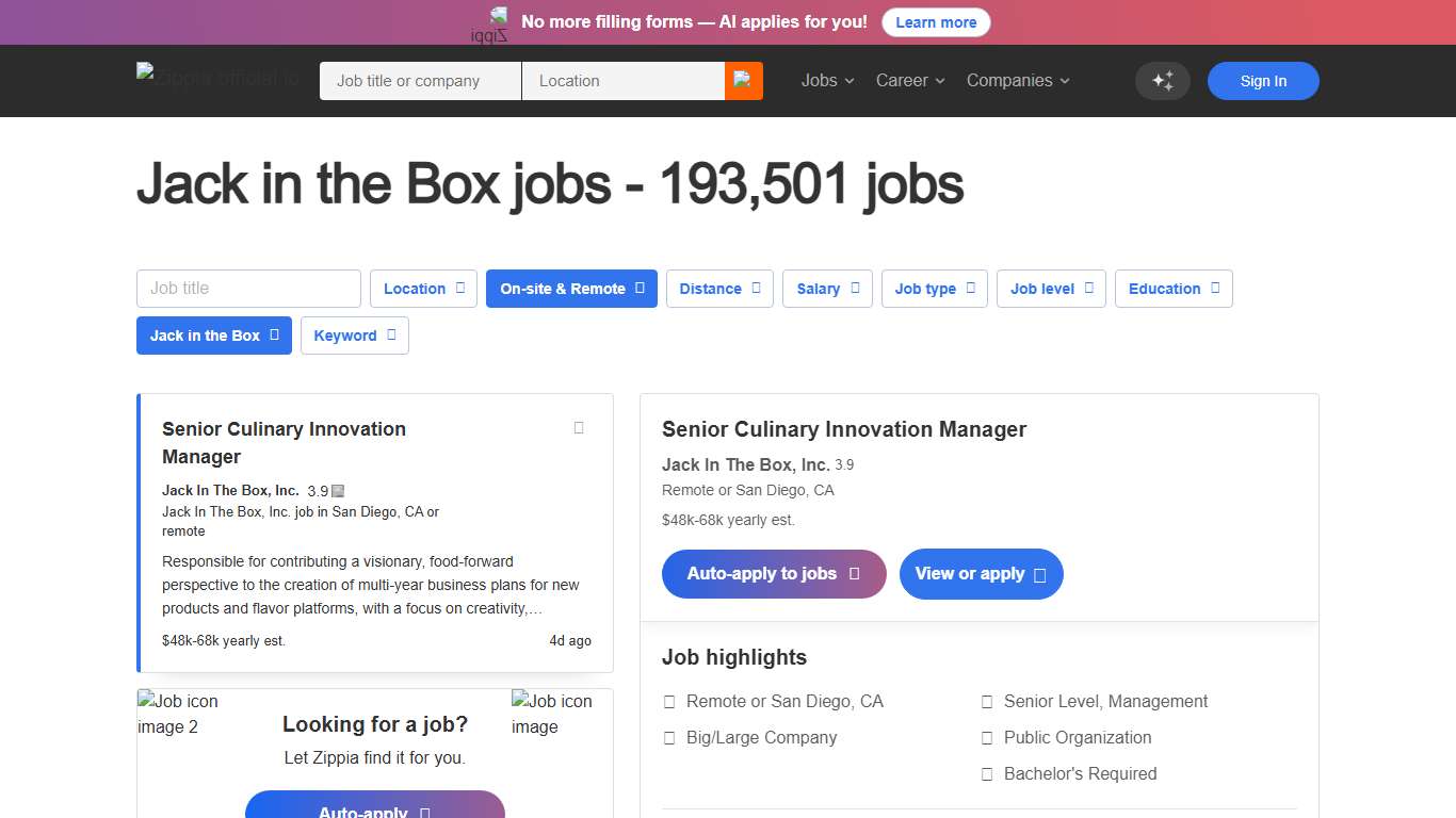 Jack in the Box Jobs in January, 2026 (Hiring Now!)